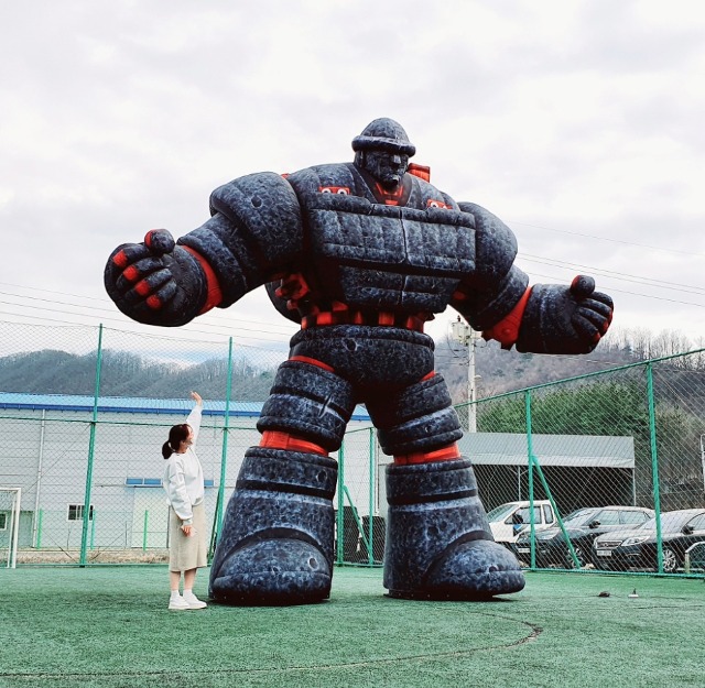 5미터 거신로봇 애니메이션 캐릭터 조형물