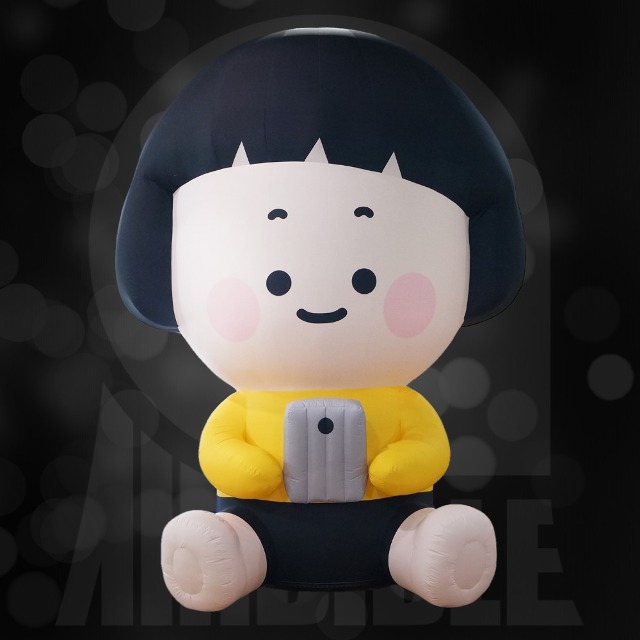 4미터 휴대폰소녀 밈 어린이 캐릭터 조형물