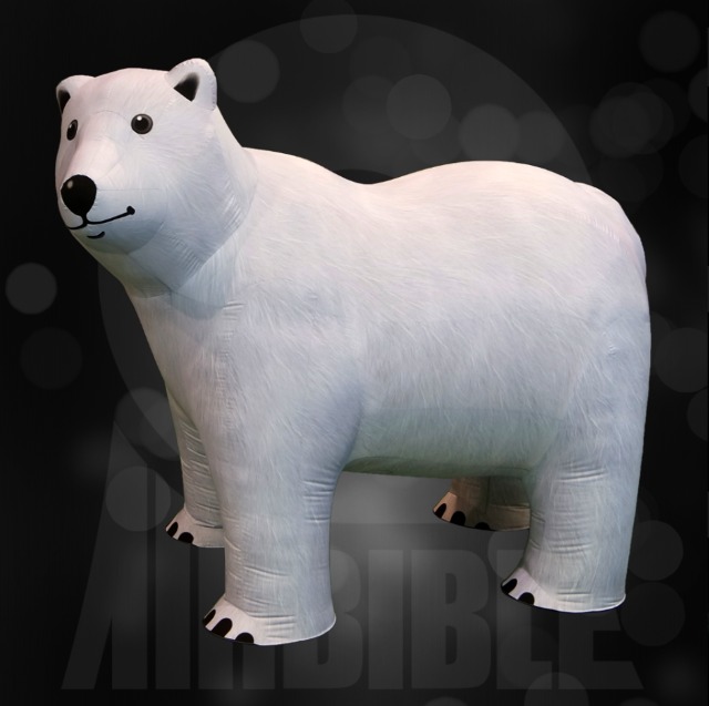 2미터 북극곰 동물 캐릭터 조형물