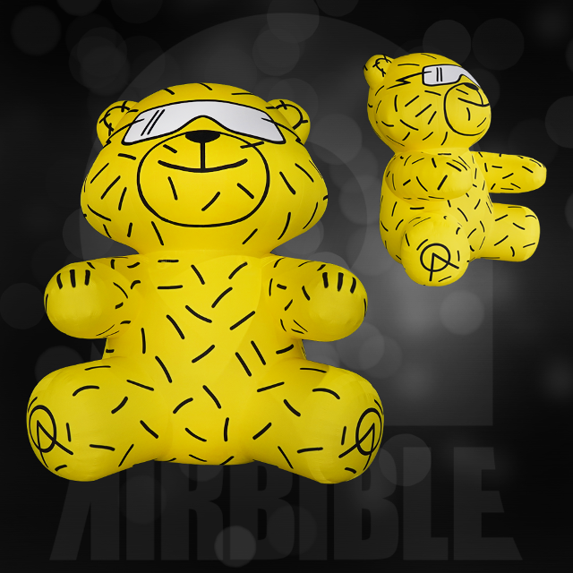 3미터 선글라스 노란 곰 캐릭터 조형물